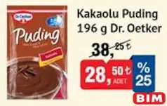 DR. OETKER KAKAOLU PUDİNG 196 G DR. OETKER KAKAOLU PUDİNG 196 G